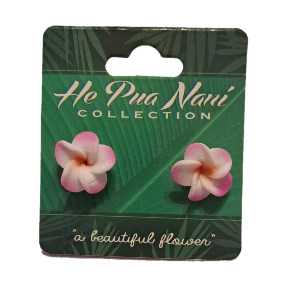 4/$15 🌻 NWT He Pua Nani Pink & White Ombre Flower Earrings